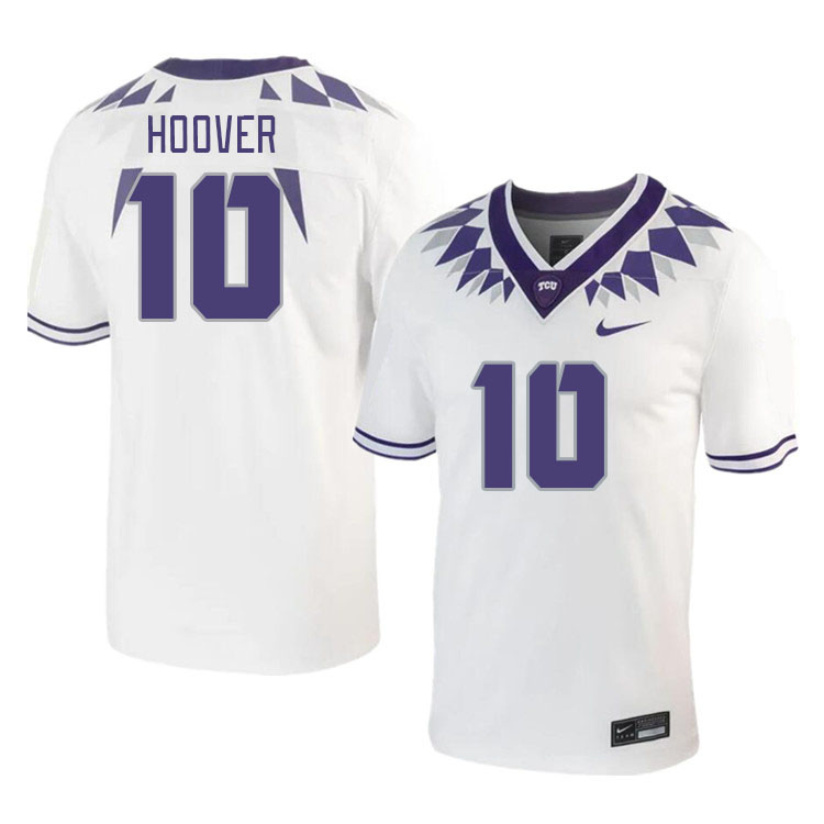 Men #10 Josh Hoover TCU Horned Frogs 2023 College Footbal Jerseys Stitched-White - Click Image to Close